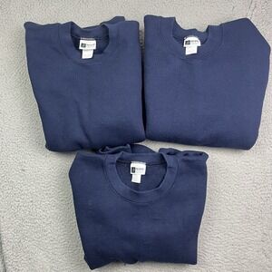 3 Vintage Pro Spirit Select Sweats Crewneck Mens L Navy Blue Sweatshirt USA Made